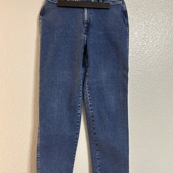 Vintage Women’s Dockers Blue Denim Stretch Slim Tapered Mom Jeans Size 8 S