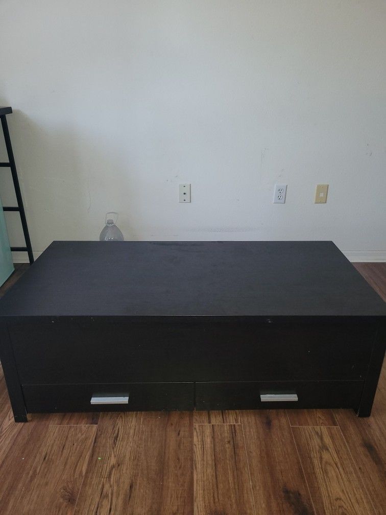 Coffee Table Black With Drawers $30