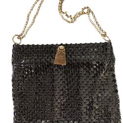 Whiting & Davis Mesh Black Evening Bag