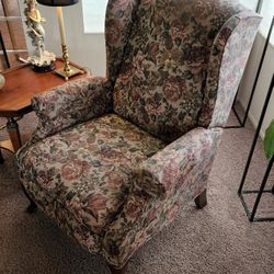 Recliner Queen Anne Wingback Chair