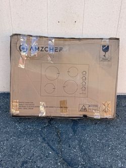 AMZCHEF 30 in. 4 Elements Radiant Electric Cooktop in Black with Knob Control