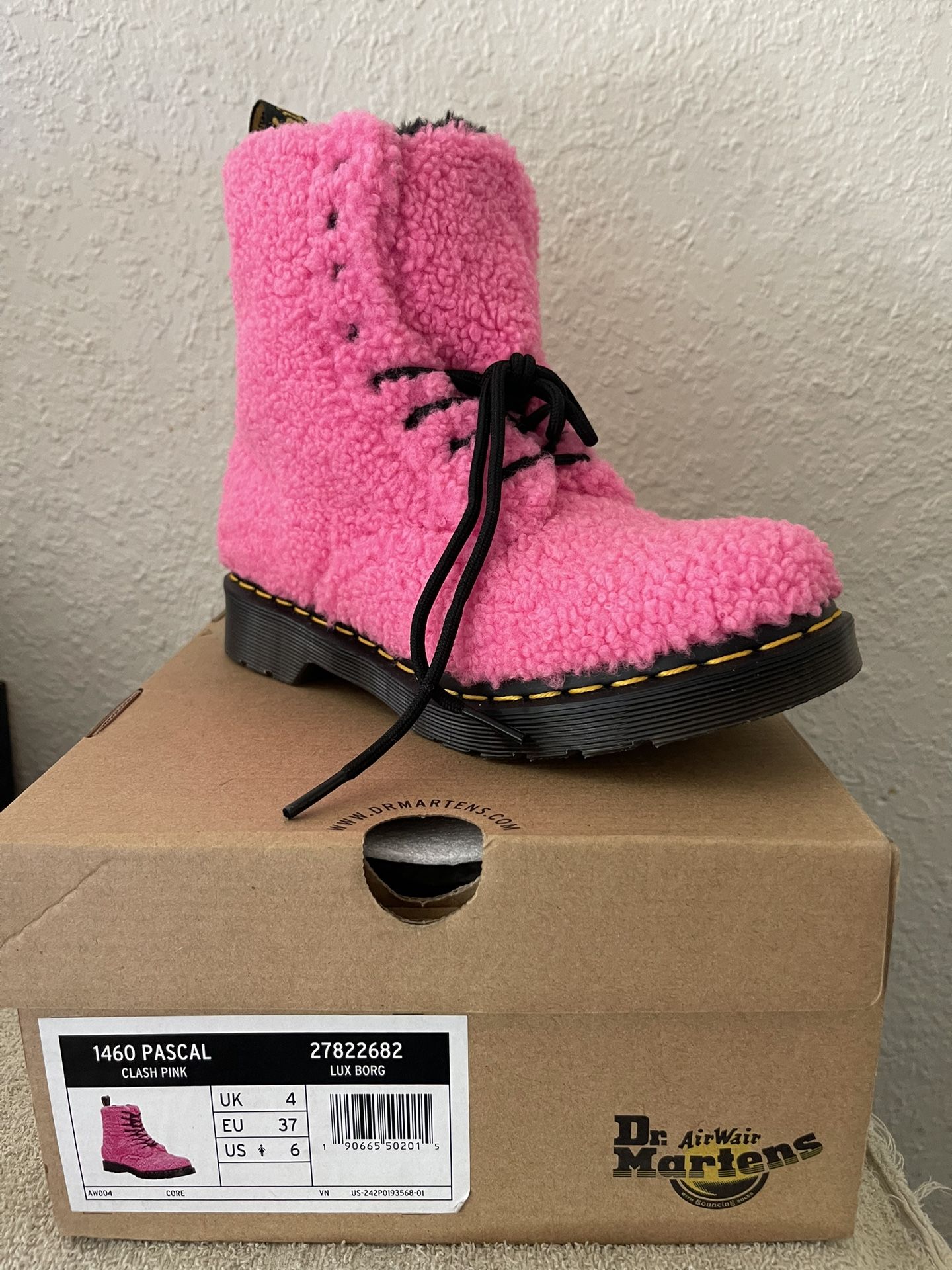 Pink Faux Dr. Martens