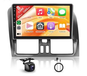 8 Core 6+128G Android Car Radio Stereo for Volvo XC60 2008-2013 with Wireless Carplay Android Auto, 9’’ Touchscreen Head Unit with Bluetooth Mirror 