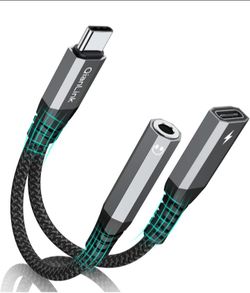 2 IN 1 USB-C TO HEADPHONE & CHARGER ADAPTER