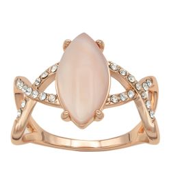 Mother Of Pearl Ring New Size 7 18 K Hold Plated 