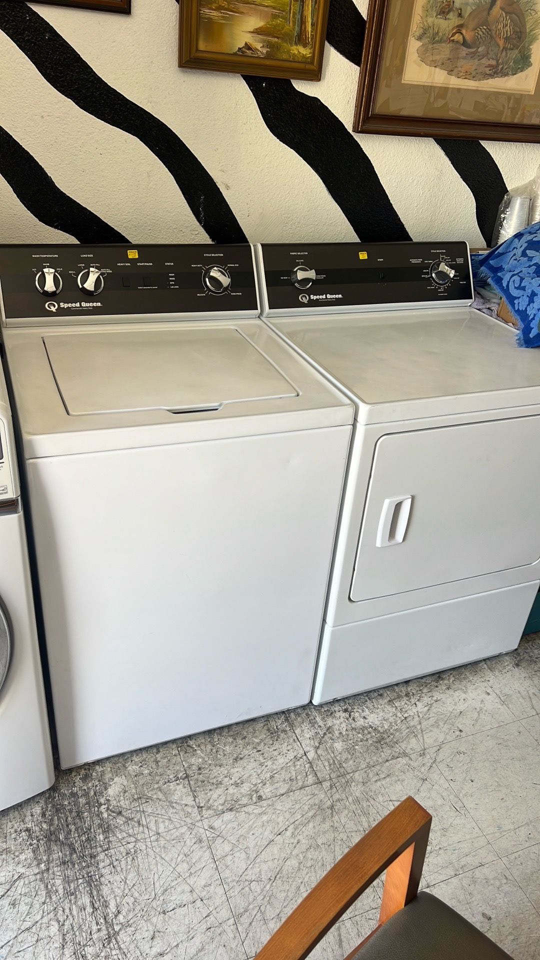 Speed queen washer and gas dryer set
