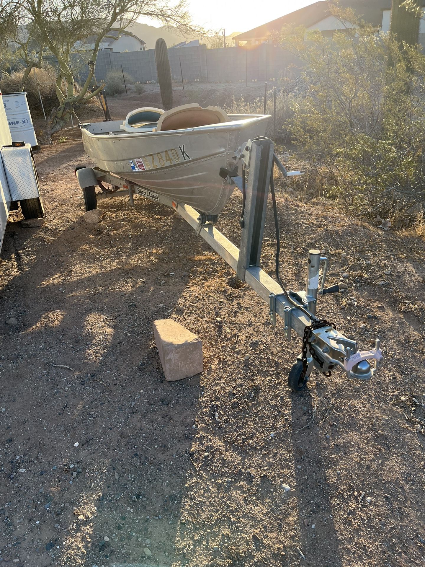 12’ Aluminum Mirror craft Boat with Trailer.