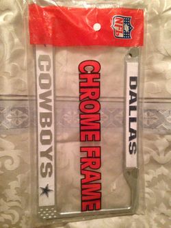 Chrome Dallas Cowboy Plate frame