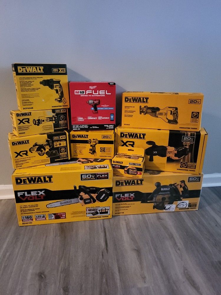 Lot Of Tools For Sale Dewalt Milwaukee All New