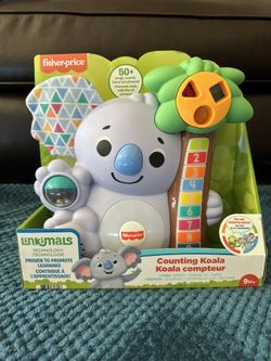 New Fisher-Price Baby Learning Toy Linkimals Counting Koala with Interactive Lights & Music for Infants Ages 9+ Months. Compatible Only with Linkimals