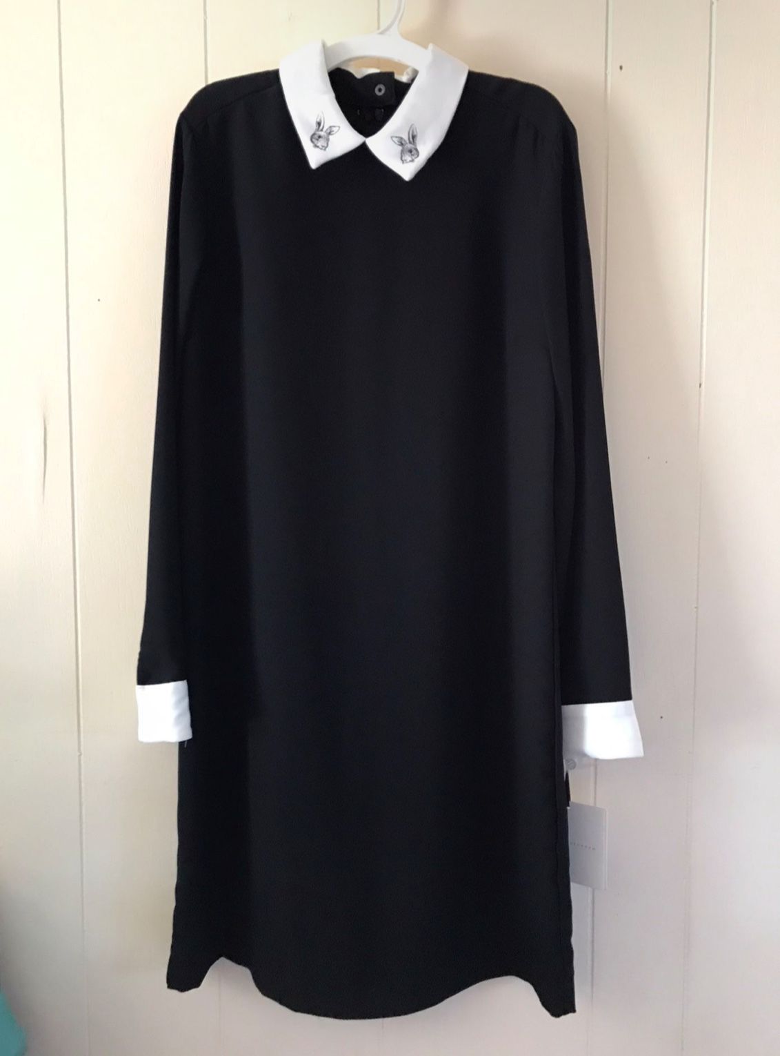 Victoria Beckham Collard Dress White Rabbit (Size Medium)