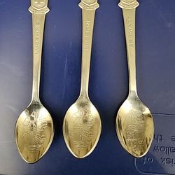 Rolex Lucerne (2)Zermatt (1)Spoon Mountain Castle Lake Scene Rare Bucherer of Switzerland 4.5"