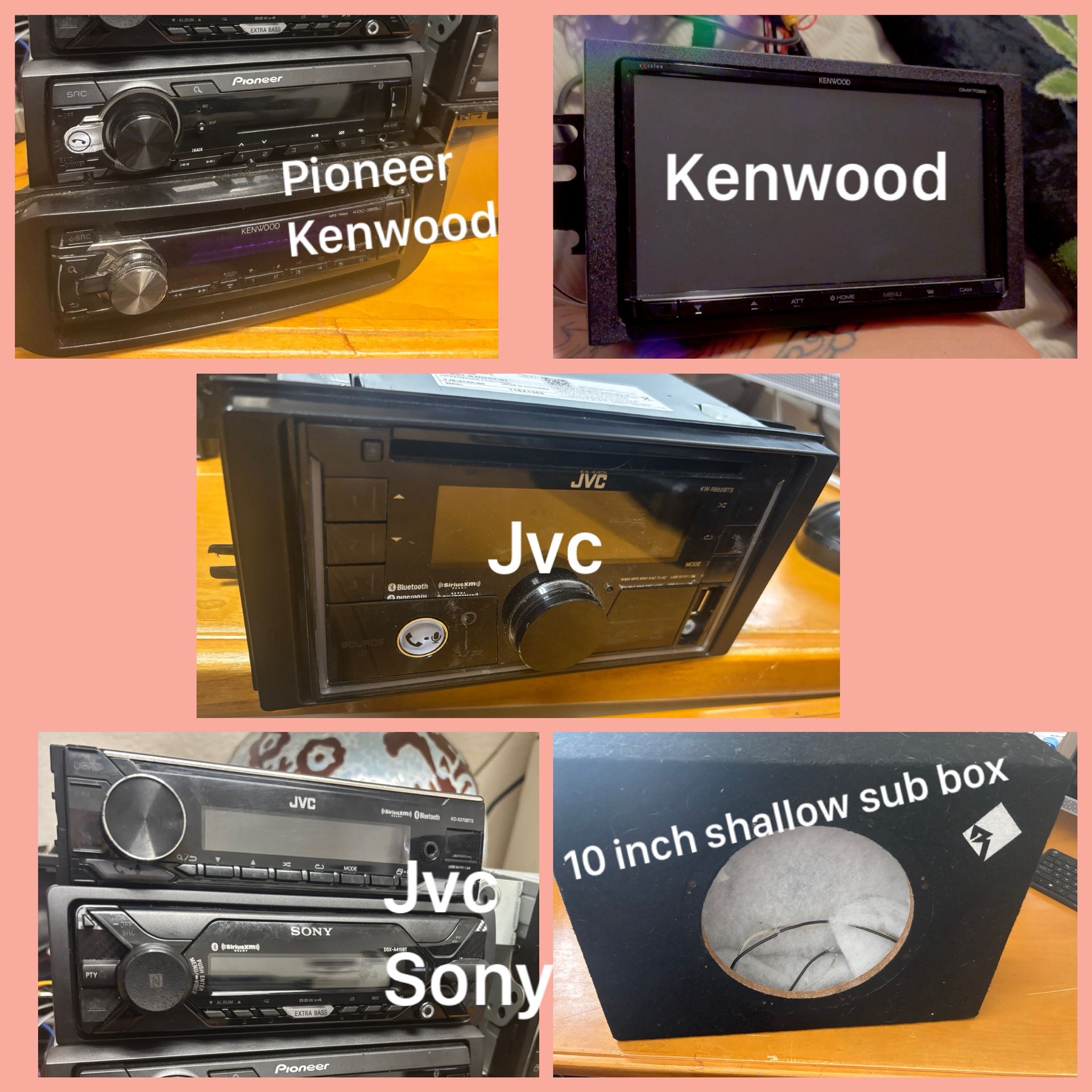 Stereos Jvc&kenwood&pionner&sony & Sub Box