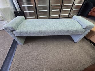 New Modern Gray Upholstered Bench