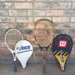 Prince Junior & Wilson Tennis Rackets