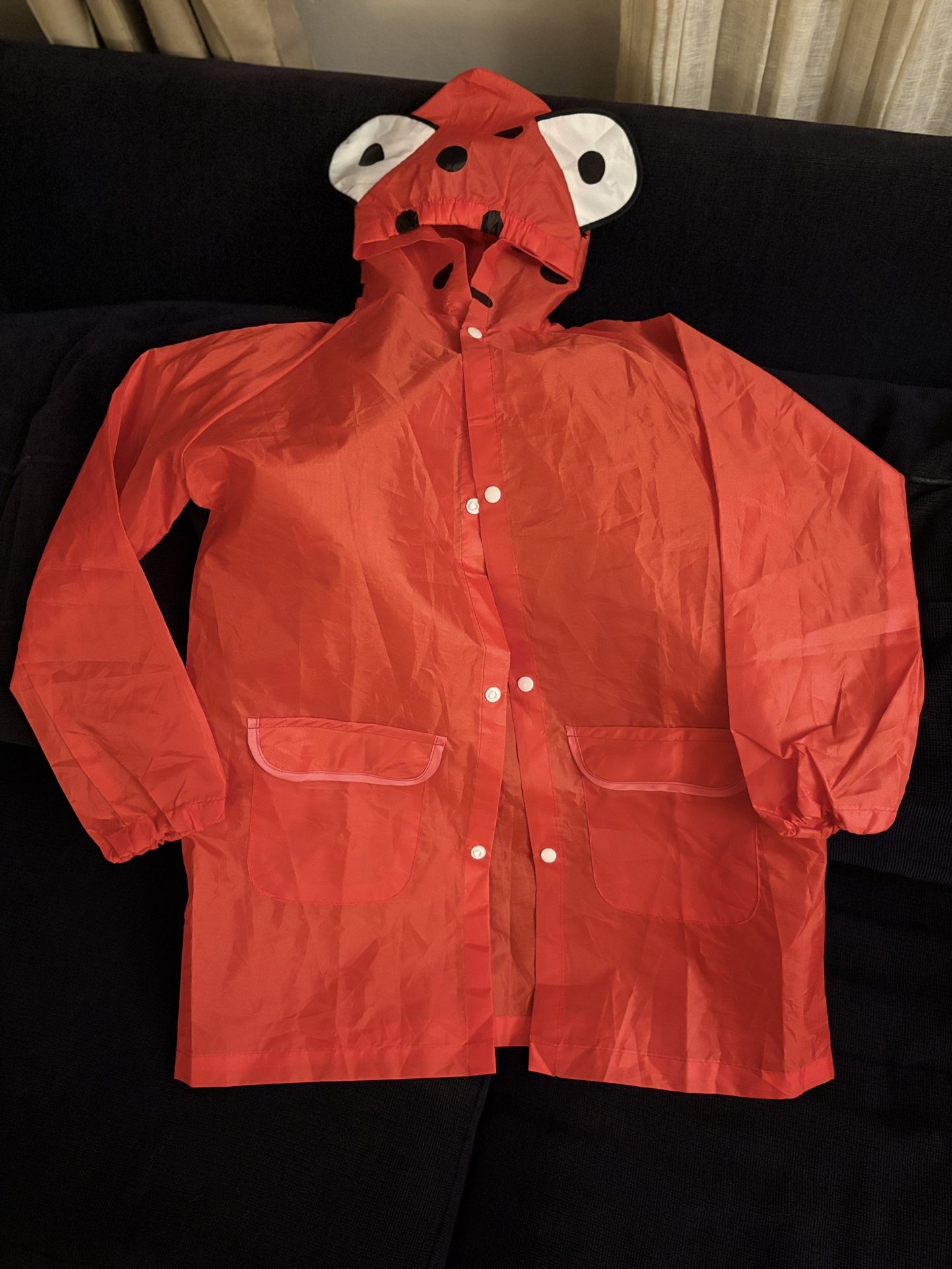 Cute Ladybug Rain Jacket Lightweight