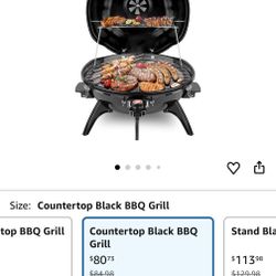 Electric BBQ Grill Techwood 15-Serving Outdoor Electric Grill for Party, Patio & Backyard, Double Layer Design, Portable Removable Stand Grill, 1600W 
