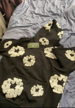 black and white denim tears hoodie