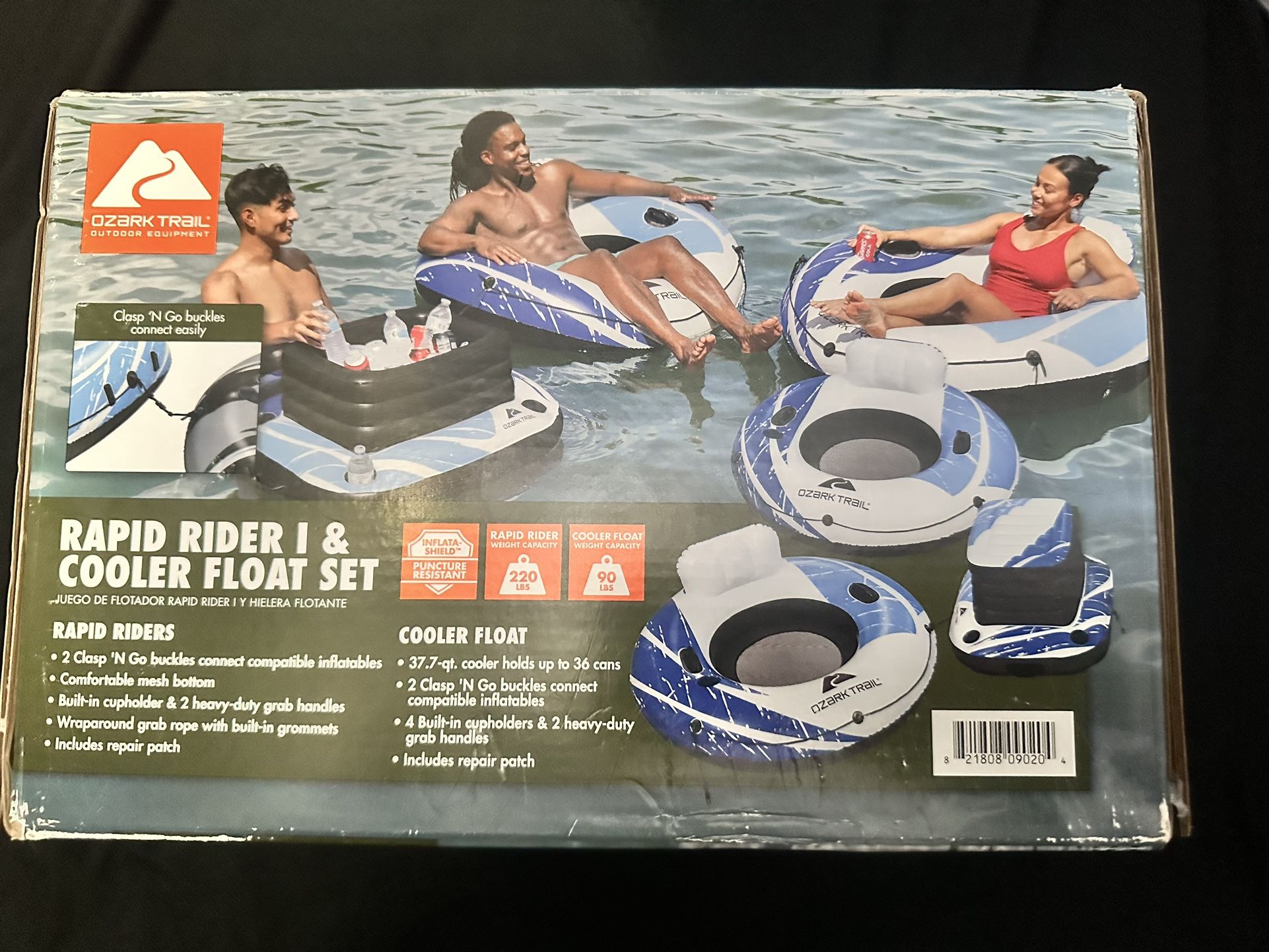 River Tube, 2-pack And Inflatable Cooler Set