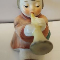 VINTAGE Goebel Hummel "Angel With Horn" 2 1/2 Inch Figurine TMK-5, West Germany