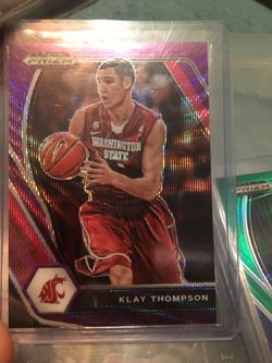 KLAY THOMPSON purple prizm Card 82