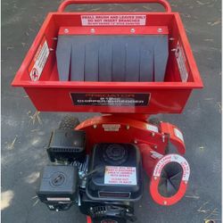 Predator 6.5HP 212cc Gas Powered Red Wood Mulcher Chipper Shredder + Manual + Spark Plug Wrench