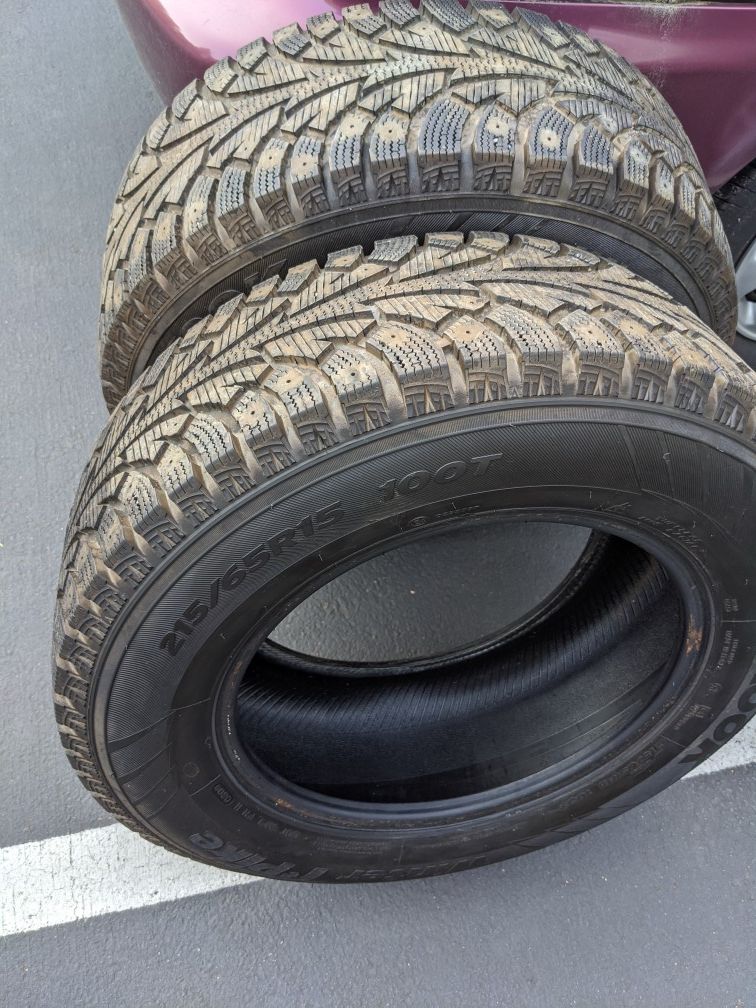 Hankook 215/65R15 mud and snow tires