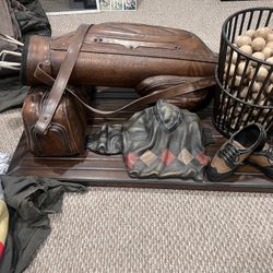 Golf Themed Coffee Table. Glass Top Included