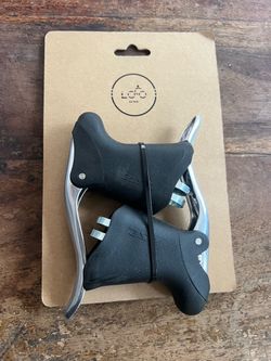 Bike bicycle brake drop levers left right silver black