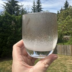 Glassybaby OOAK Gunmetal Frit Candle Holder