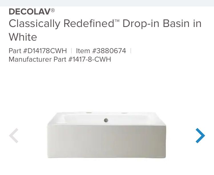 DECOLAV® Classically Redefined™ Drop-in Sink Basin