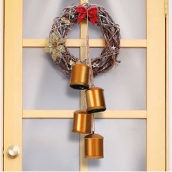 Vintage Cow Bells,Cowbells,Christmas Cow Bells,Rustic Hanging Bells with Ropes for Gardens,Courtyards,Balconies,Windows