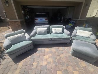 Sofa loveseat 2 chairs 1 ottoman