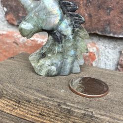 Labradorite Unicorn Carving