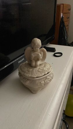Ceramic Angel Cherub Trinket Box and others
