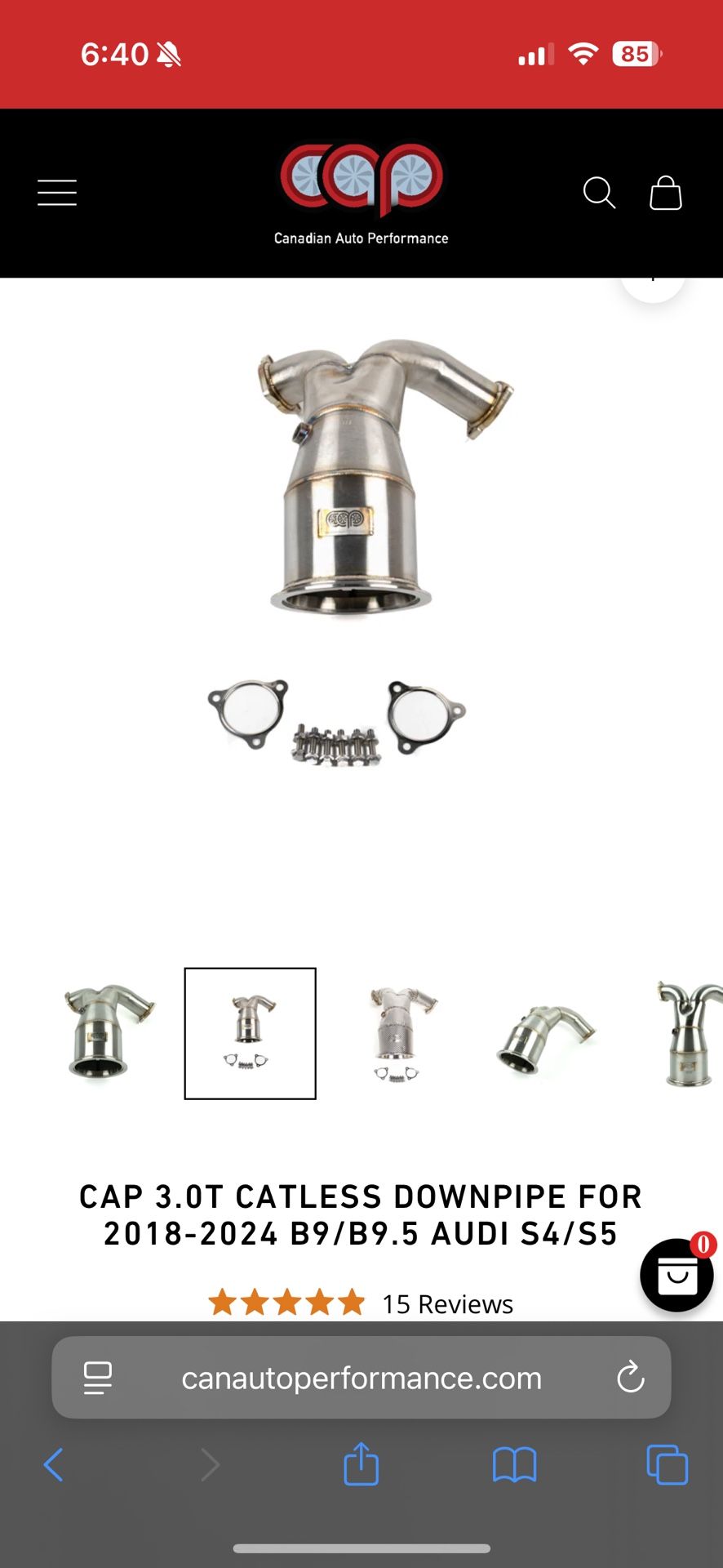 Catless Downpipe B9 S4/S5