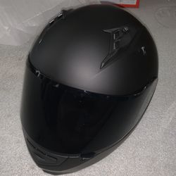 GLX GX11 Compact Lightweight Full Face Motorcycle Street Bike Helmet with Extra Tinted Visor Dot Approved (Matte Black X-Large)