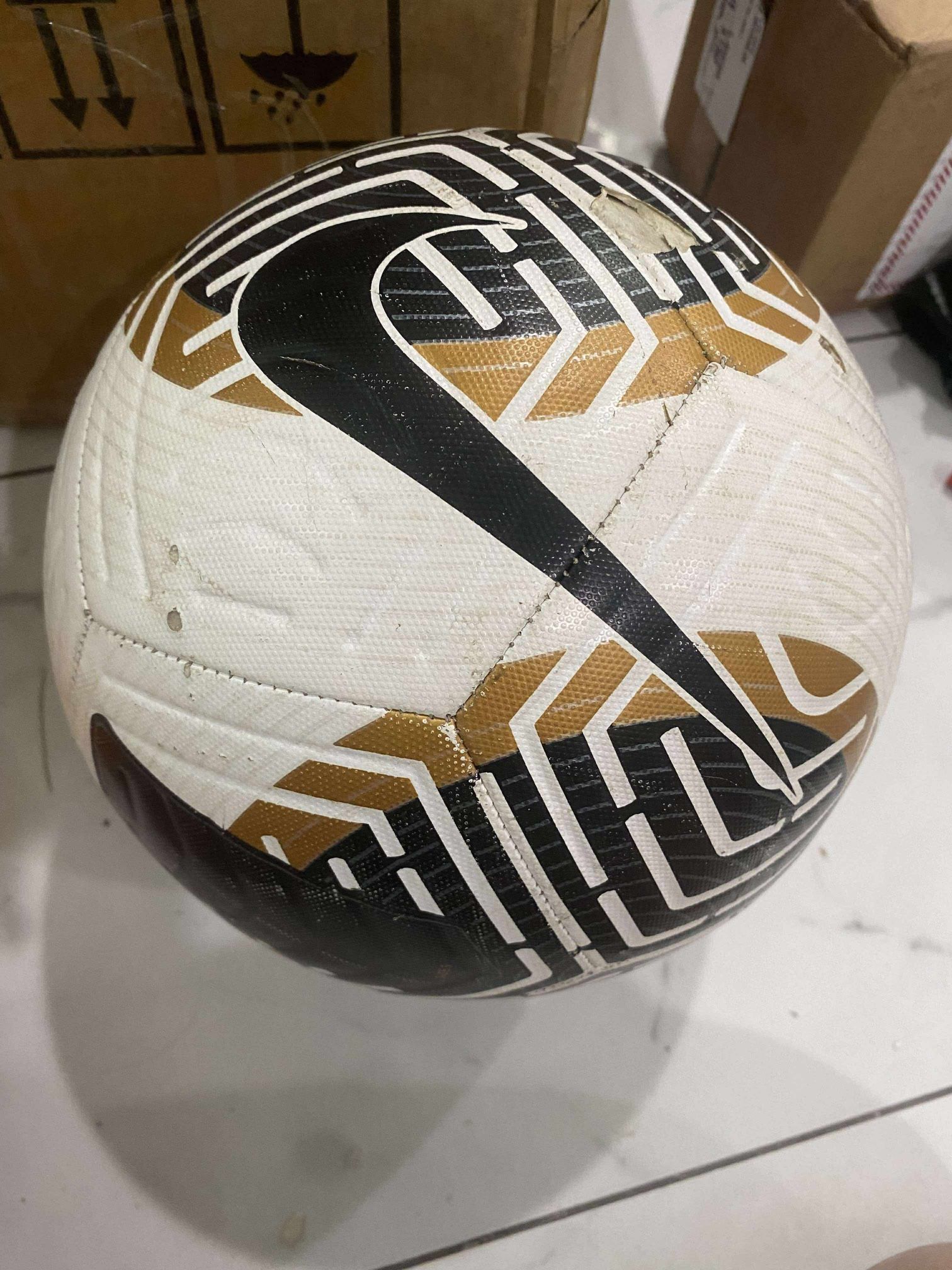 Nike Academy Soccer Ball Size 5 Gold Black
