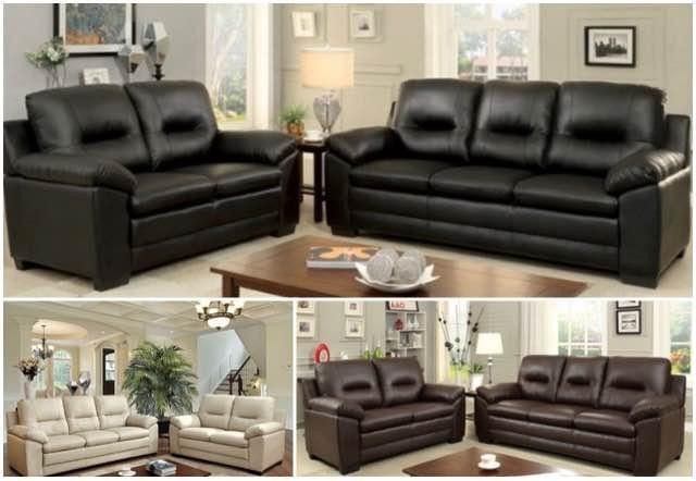 PLUSH LEATHER SOFA & LOVE SEATS !! SOFA’S $640/LOVESEAT’S $540!!