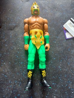 WWE Sin Cara Green & Gold Dragon Wrestling Action Figure Mattel Loose