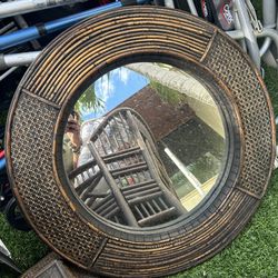 Wicker Mirror A Great Decor For Outdoor Or Indoor.. Yours Only  $15! 