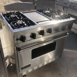 Viking 36” Stainless Steel Gas Range Stove Dual Fuel 