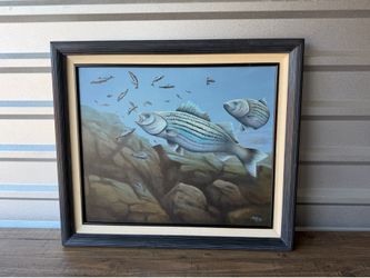 Striped Bass Painting 29” x 25”