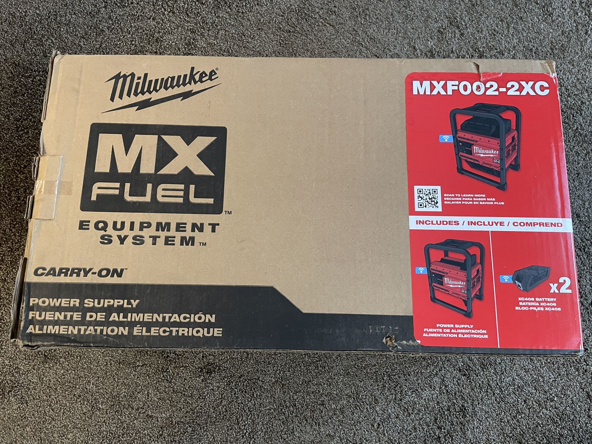 Milwaukee MX FUEL 3600-Watt/1800-Watt Lithium-Ion Battery Powered Portable Power Station Generator