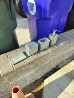 Hand soap and restroom containers