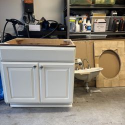 Free 30in Bathroom Base Cabinet with Sink 