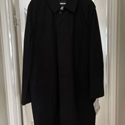 Men’s Overcoat Size 44 Long Black Never Worn