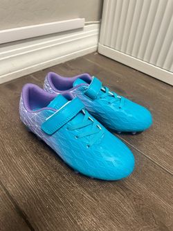 Kids Soccer Cleats Blue and Purple