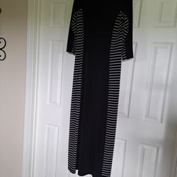 Calvin Klein Maxi Dress - New - Black White 
