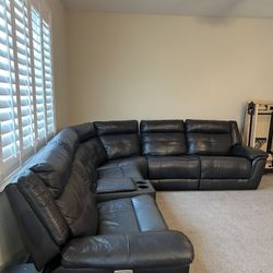 Leather Reclining Sectional